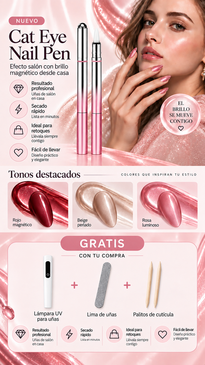 EFECTO CAT EYE NAIL PEN + SET DE BELLEZA