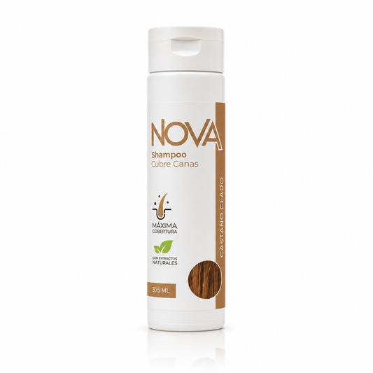 NOVA · Shampoo Cubre Canas.